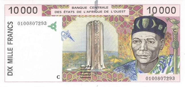 Burkina Faso p314Cj 10000 Francs 2001